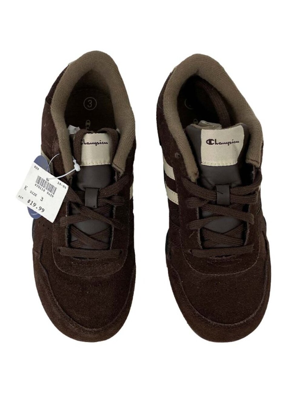 Champion Girls Sneakers Brown and Tan Suede Size 3